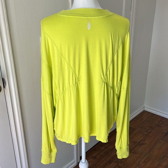 FP Movement by Free People Runner Up Long-Sleeve Size XS Color Neon Yellow - Picture 5 of 11